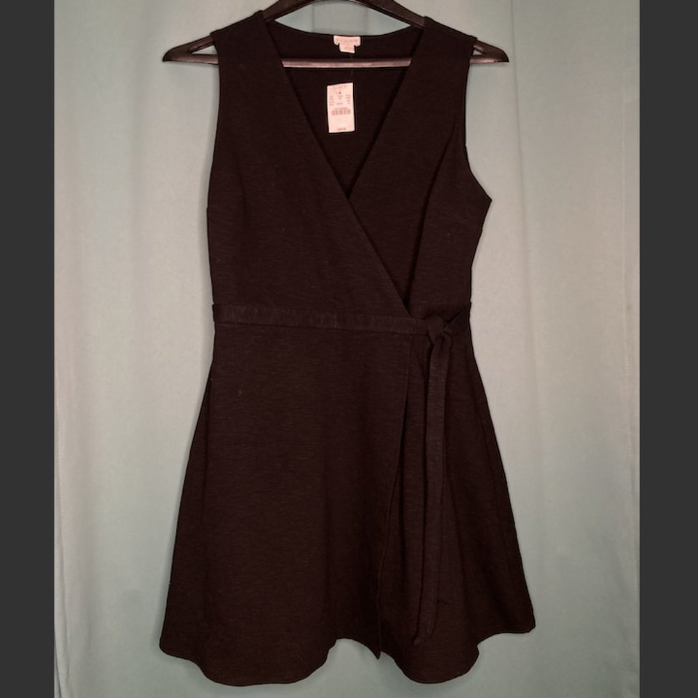 J Crew Black Tank Wrap Dress